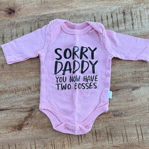 Pink Baby Onesie - Sorry Daddy Design